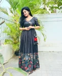 RICH LOOK CHINON KALAMKARI PRINT WORK GOWN FESTIVE WEAR WHOLESALE PRICE ETHNIC GARMENT (2)