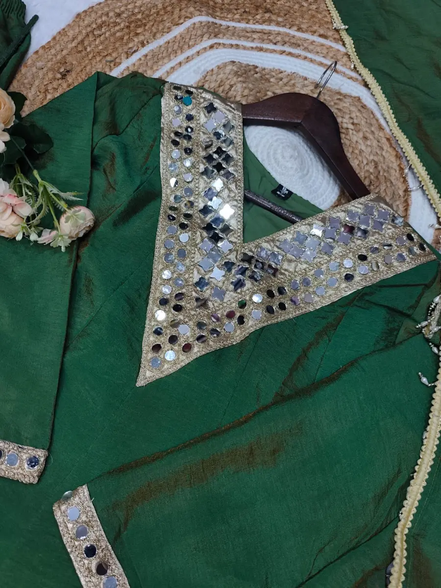 RICH LOOK CP VICHITRA SILK EMBROIDERY SEQUENCE WORK TOP PALAZZO WITH DUPATTA FESTIVE WEAR WHOLESALE PRICE ETHNIC GARMENT (10)
