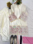 RICH LOOK CREPE SILK MOTI HAND WORK FULL HAND WORK TOP PATIYALA WITH DUPATTA FESTIVE WEAR WHOLESALE PRICE ETHNIC GARMENT (3)