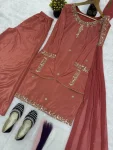 RICH LOOK CREPE SILK MULTI NEEDLE WORK EMBROIDERY SEQUENCE WORK TOP PALAZZO WITH DUPATTA FESTIVE WEAR WHOLESALE PRICE ETHNIC GARMENT (9)