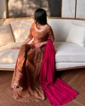 RICH LOOK CREPE SILK MULTI NEEDLE WORK EMBROIDERY SEQUENCE WORK TOP PALAZZO WITH DUPATTA WEDDING WEAR WHOLESALE PRICE ETHNIC GARMENT (2)