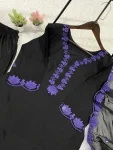 RICH LOOK CREPE SILK SEQUENCE EMBROIDERY WORK TOP PATIYALA WITH DUPATTA CASUAL WEAR WHOLESALE PRICE ETHNIC GARMENT (5)