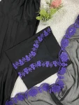 RICH LOOK CREPE SILK SEQUENCE EMBROIDERY WORK TOP PATIYALA WITH DUPATTA CASUAL WEAR WHOLESALE PRICE ETHNIC GARMENT (5)