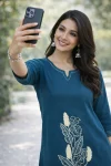 RICH LOOK DHABU COTTON HAND EMBROIDERY BUTTA WORK TOP OFFICE WEAR WHOLESALE PRICE ETHNIC GARMENT (2)