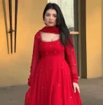 RICH LOOK GEORGETTE BEADS WITH EMBROIDERY BUTTI WORK GOWN BOTTOM WITH DUPATTA WEDDING WEAR WHOLESALE PRICE ETHNIC GARMENT (10)
