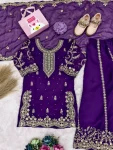 RICH LOOK GEORGETTE EMBROIDERY, 5 MM SEQUENCE & CODING & MOTI WORK TOP PALAZZO WITH DUPATTA FESTIVE WEAR WHOLESALE PRICE ETHNIC GARMENT (7)
