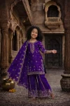 RICH LOOK GEORGETTE EMBROIDERY, 5 MM SEQUENCE & CODING & MOTI WORK TOP PALAZZO WITH DUPATTA FESTIVE WEAR WHOLESALE PRICE ETHNIC GARMENT (7)
