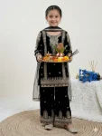 RICH LOOK GEORGETTE EMBROIDERY & 5 MM SEQUENCE WORK KID’S TOP BOTTOM WITH DUPATTA FESTIVE WEAR WHOLESALE PRICE ETHNIC GARMENT (5)