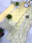 RICH LOOK GEORGETTE EMBROIDERY WORK TOP BOTTOM WITH DUPATTA FESTIVE WEAR WHOLESALE PRICE ETHNIC GARMENT (2)