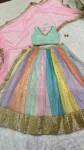 RICH LOOK GEORGETTE SEQUENCE + PAPER MIRROR WORK LEHENGA CHOLI WITH DUPATTA PARTY WEAR WHOLESALE PRICE ETHNIC GARMENT (2)