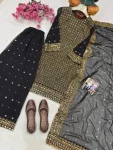 RICH LOOK GEORGETTE SEQUENCE & ZARI EMBROIDERY WORK TOP PALAZZO WITH DUPATTA FESTIVE WEAR WHOLESALE PRICE ETHNIC GARMENT (7)