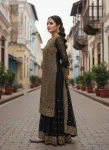 RICH LOOK GEORGETTE SEQUENCE & ZARI EMBROIDERY WORK TOP PALAZZO WITH DUPATTA FESTIVE WEAR WHOLESALE PRICE ETHNIC GARMENT (7)