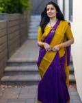 RICH LOOK LICHI SILK JACQUARD WORK SAREE WITH UNSTITCHED BLOUSE FESTIVE WEAR WHOLESALE PRICE ETHNIC GARMENT (3)