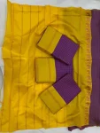 RICH LOOK LICHI SILK JACQUARD WORK SAREE WITH UNSTITCHED BLOUSE FESTIVE WEAR WHOLESALE PRICE ETHNIC GARMENT (3)