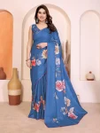 RICH LOOK MANIPURI SILK KALAMKARI DIGITAL PRINT WITH ARC BORDER WORK SAREE WITH UNSTITCHED BLOUSE FESTIVE WEAR WHOLESALE PRICE ETHNIC GARMENT (1)