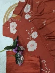 RICH LOOK MUSLIN PRINTED WORK TOP BOTTOM WITH DUPATTA DAILY WEAR WHOLESALE PRICE ETHNIC GARMENT (3)