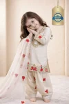 RICH LOOK NATURAL CREPE EMBROIDERY SEQUENCE WORK KID’S TOP PATIYALA WITH DUPATTA FESTIVE WEAR WHOLESALE PRICE ETHNIC GARMENT (2)