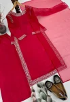 RICH LOOK NATURAL SILK EMBROIDERY SEQUENCE WITH PEARL HAND WORK TOP PALAZZO WITH DUPATTA FESTIVE WEAR WHOLESALE PRICE ETHNIC GARMENT (7)