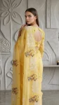 RICH LOOK ORGANZA MULTI THREAD EMBROIDERY WORK WITH CUTWORK PATCH AND BORDER WORK SAREE WITH UNSTITCHED BLOUSE WEDDING WEAR WHOLESALE PRICE ETHNIC GARMENT (26)