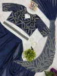 RICH LOOK RANGOLI SILK BEADS EMBROIDERY WORK READY TO WEAR SAREE WITH STITCHED BLOUSE PARTY WEAR WHOLESALE PRICE ETHNIC GARMENT (2)