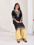RICH LOOK RAYON EMBROIDERY WORK KURTI PALAZZO SET FESTIVE WEAR WHOLESALE PRICE ETHNIC GARMENT (12)