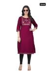 RICH LOOK TESLA COTTON EMBROIDERY WORK ONLY KURTI FESTIVE WEAR WHOLESALE PRICE ETHNIC GARMENT (8)