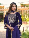 RICH LOOK VELVET BEADS, PIPE & 3 MM SEQUENCE WORK TOP BOTTOM WITH DUPATTA FESTIVE WEAR WHOLESALE PRICE ETHNIC GARMENT (5)