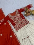 RICH LOOK VICHITRA EMBROIDERY CODING SEQUENCE & THREAD WORK TOP LEHENGA WITH DUPATTA WEDDING WEAR WHOLESALE PRICE ETHNIC GARMENT (7)