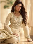 RICH LOOK VICHITRA SILK REAL MIRROR HAND WORK TOP BOTTOM WITH DUPATTA FESTIVE WEAR WHOLESALE PRICE ETHNIC GARMENT (2)