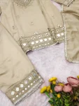 RICH LOOK VICHITRA SILK REAL MIRROR HAND WORK TOP BOTTOM WITH DUPATTA FESTIVE WEAR WHOLESALE PRICE ETHNIC GARMENT (2)