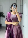 TRADITIONAL SILK ZARI WEAVING WITH CONTRAST GOLDEN ZARI WEAVING BORDER WORK LEHENGA CHOLI WITH DUPATTA FESTIVE WEAR WHOLESALE PRICE ETHNIC GARMENT (2)