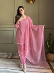 TRENDING CRUNCHY SILK SWAROVSKI ,WITH FANCY LACE WORK TOP PATIYALA WITH DUPATTA FESTIVE WEAR WHOLESALE PRICE ETHNIC GARMENT (2)