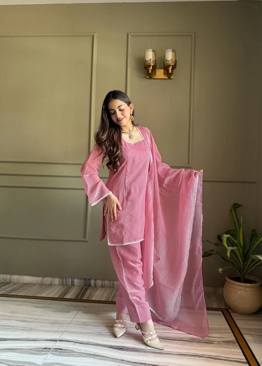 TRENDING CRUNCHY SILK SWAROVSKI ,WITH FANCY LACE WORK TOP PATIYALA WITH DUPATTA FESTIVE WEAR WHOLESALE PRICE ETHNIC GARMENT (3)