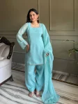 TRENDING CRUNCHY SILK SWAROVSKI ,WITH FANCY LACE WORK TOP PATIYALA WITH DUPATTA FESTIVE WEAR WHOLESALE PRICE ETHNIC GARMENT (6)