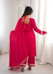TRENDING FENDY SILK REAL MIRROR LACE WORK TOP BOTTOM WITH DUPATTA FESTIVE WEAR WHOLESALE PRICE ETHNIC GARMENT (2)