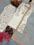 TRENDING GLASS SATIN EMBROIDERY 3 MM SEQUENCE WORK TOP PATIYALA WITH DUPATTA FESTIVE WEAR WHOLESALE PRICE ETHNIC GARMENT (1)