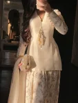 TRENDING GLASS SATIN EMBROIDERY 3 MM SEQUENCE WORK TOP PATIYALA WITH DUPATTA FESTIVE WEAR WHOLESALE PRICE ETHNIC GARMENT (1)