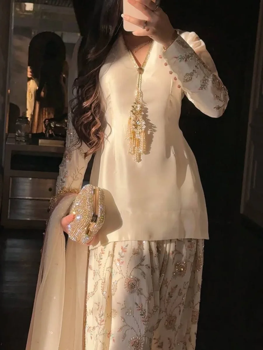 TRENDING GLASS SATIN EMBROIDERY 3 MM SEQUENCE WORK TOP PATIYALA WITH DUPATTA FESTIVE WEAR WHOLESALE PRICE ETHNIC GARMENT (6)