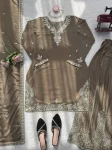 TRENDING NATURAL CREPE THREAD WITH SEQUENCE & FANCY LACE WORK TOP PALAZZO WITH DUPATTA FESTIVE WEAR WHOLESALE PRICE ETHNIC GARMENT (7)