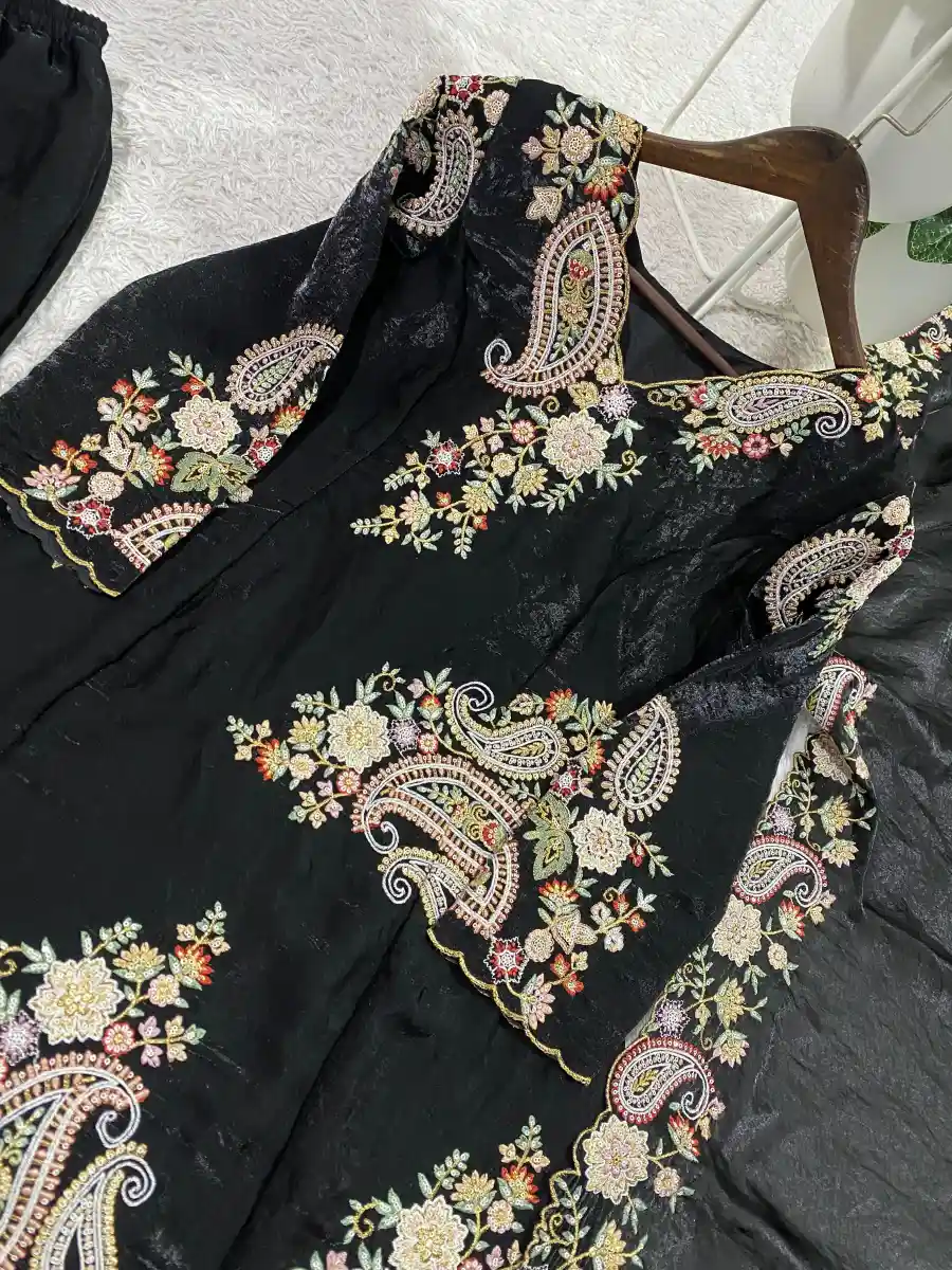 11DESIGNER FENDY SEQUENCE EMBROIDERY WORK TOP PALAZZO WITH DUPATTA FESTIVE WEAR WHOLESALE PRICE ETHNIC GARMENT (10)