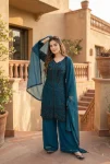 11DESIGNER GEORGETTE CHAIN SEQUENCE WORK WITH FANCY VAL LACE BORDER WORK TOP PALAZZO WITH DUPATTA FESTIVE WEAR WHOLESALE PRICE ETHNIC GARMENT (15)