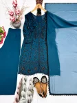 11DESIGNER GEORGETTE CHAIN SEQUENCE WORK WITH FANCY VAL LACE BORDER WORK TOP PALAZZO WITH DUPATTA FESTIVE WEAR WHOLESALE PRICE ETHNIC GARMENT (15)
