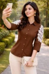 11NEW ARRIVAL DHABU COTTON HAND EMBROIDERY BUTTA WORK ONLY TOP DAILY WEAR WHOLESALE PRICE ETHNIC GARMENT (12)