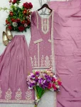 12MODERN CHINON SILK EMBROIDERY CODING, MULTI THREAD, SEQUENCE WITH HAND MIRROR DIAMOND WORK TOP PALAZZO WITH DUPATTA FESTIVE WEAR WHOLESALE PRICE ETHNIC GARMENT (10)
