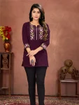 12MODERN RINKAL COTTO3 EMBROIDERY WORK ONLY TOP DAILY WEAR WHOLESALE PRICE ETHNIC GARMENT (6)