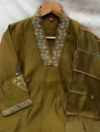 13TRENDING MANGO SILK EMBROIDERY SEQUENCE & HAND WORK TOP BOTTOM WITH DUPATTA FESTIVE WEAR WHOLESALE PRICE ETHNIC GARMENT (2)