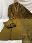 13TRENDING MANGO SILK EMBROIDERY SEQUENCE & HAND WORK TOP BOTTOM WITH DUPATTA FESTIVE WEAR WHOLESALE PRICE ETHNIC GARMENT (2)