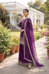 14DESIGNER GEORGETTE EMBROIDERY AND SEQUENCE WORK WITH CUT WORK TOP PALAZZO WITH DUPATTA WEDDING WEAR WHOLESALE PRICE ETHNIC GARMENT (9)