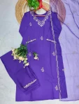 14MODERN COTTON BLEND EMBROIDERY SEQUENCE WORK TOP BOTTOM WITH DUPATTA FESTIVE WEAR WHOLESALE PRICE ETHNIC GARMENT (11)