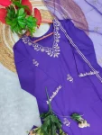 14MODERN COTTON BLEND EMBROIDERY SEQUENCE WORK TOP BOTTOM WITH DUPATTA FESTIVE WEAR WHOLESALE PRICE ETHNIC GARMENT (11)